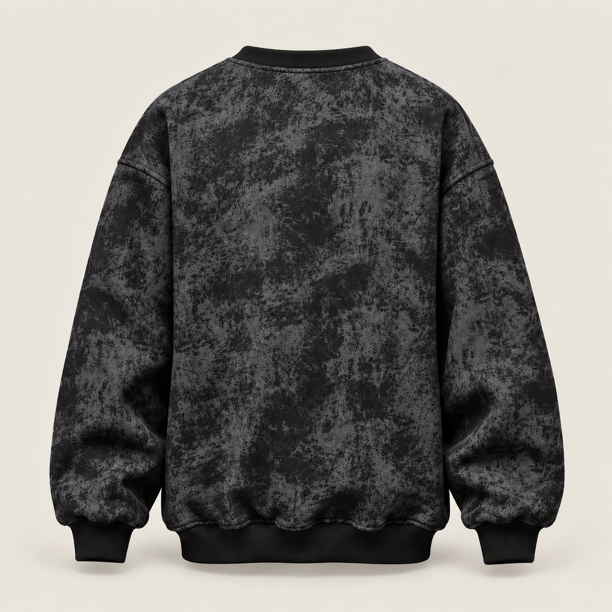RAVYEN Oversize Yıkamalı Bisiklet Yaka Sweatshirt
