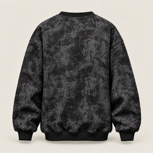 RAVYEN Oversize Yıkamalı Bisiklet Yaka Sweatshirt