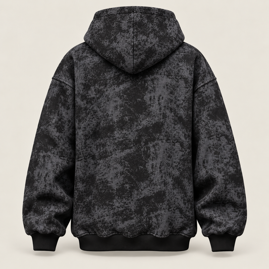 RAVYEN Oversize Yıkamalı Fermuarlı Kapüşonlu Sweatshirt